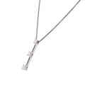 14k 3-Stone Diamond Necklace