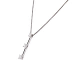 14k 3-Stone Diamond Necklace