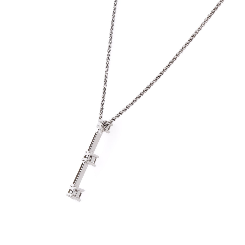 14k 3-Stone Diamond Necklace
