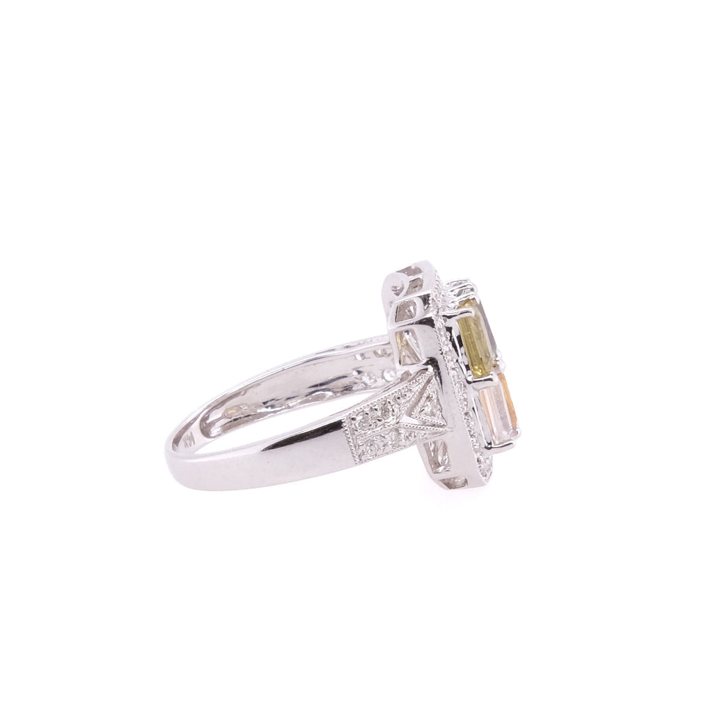 14k Multi-Gem & Diamond Ring