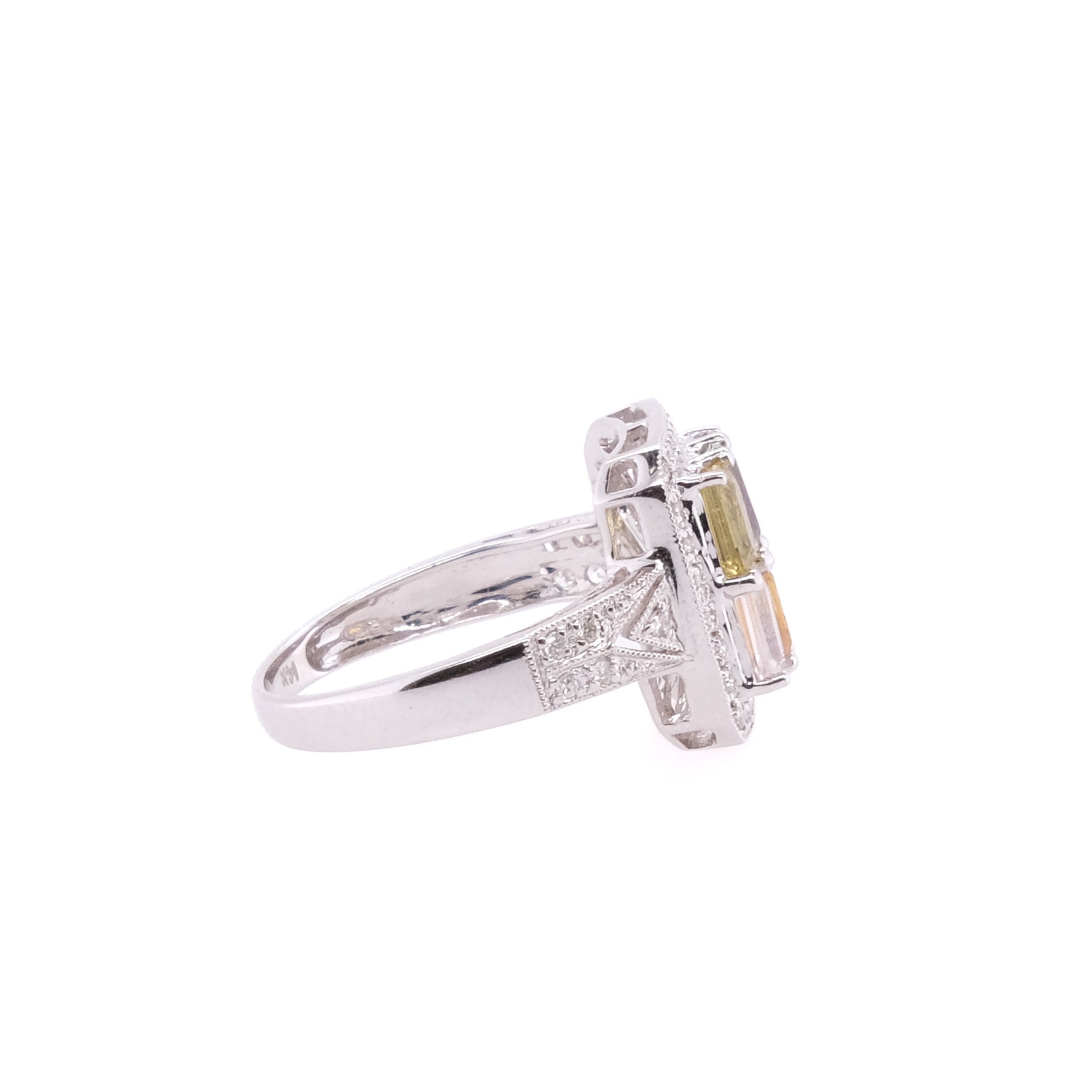 14k Multi-Gem & Diamond Ring