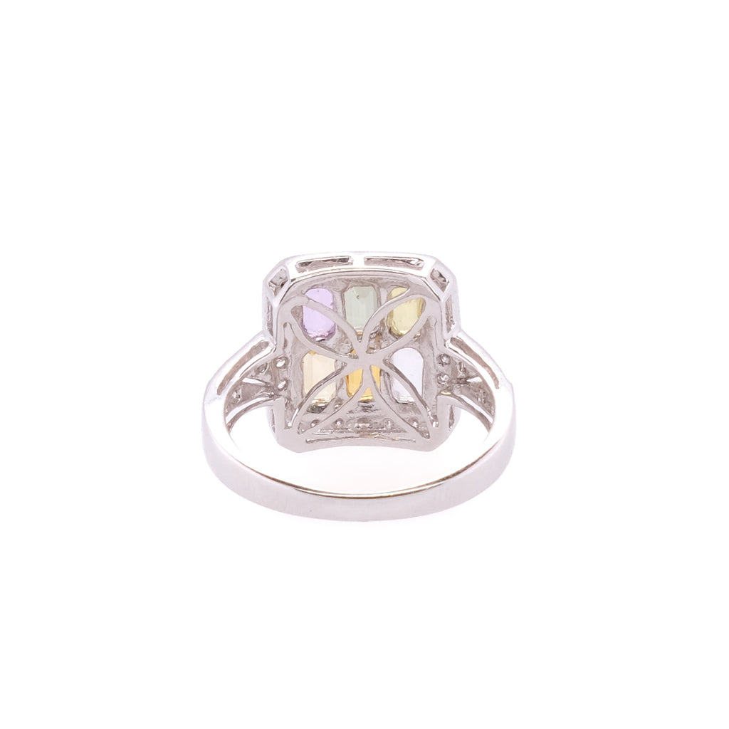 14k Multi-Gem & Diamond Ring