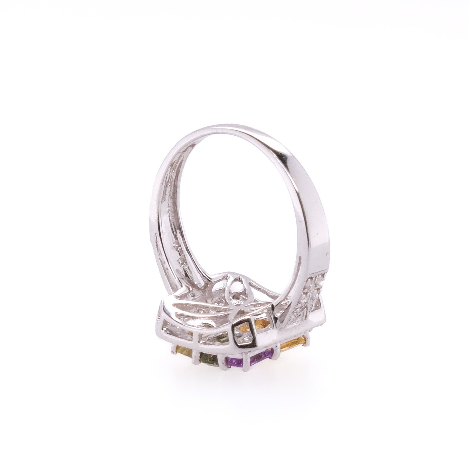 14k Multi-Gem & Diamond Ring