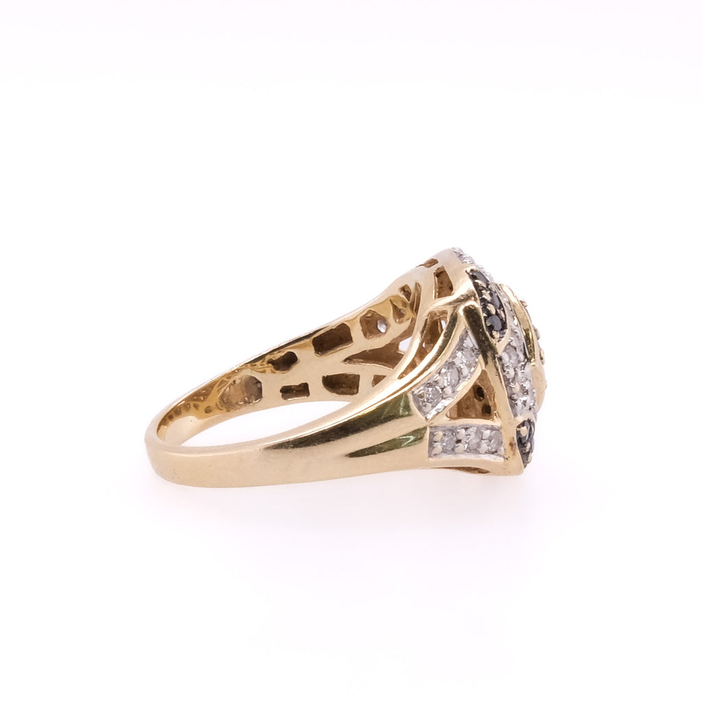 14k Fancy Coloured Diamond Ring