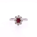 18k Ruby & Diamond Ring