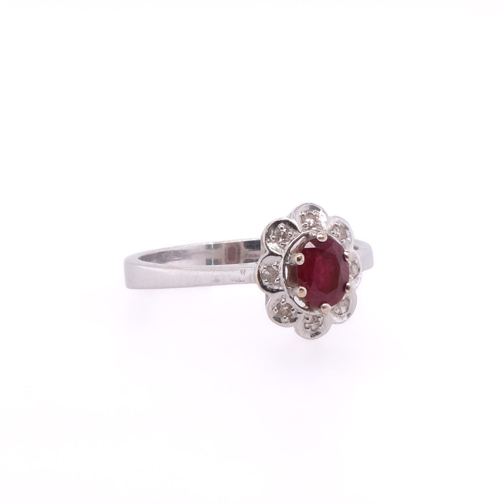 18k Ruby & Diamond Ring