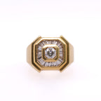 18k Diamond Octagon Ring