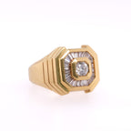 18k Diamond Octagon Ring