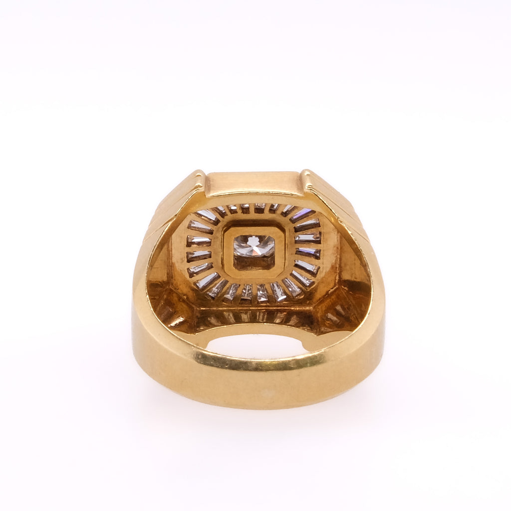 18k Diamond Octagon Ring