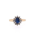 18k Blue Sapphire & Diamond Ring