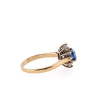 18k Blue Sapphire & Diamond Ring