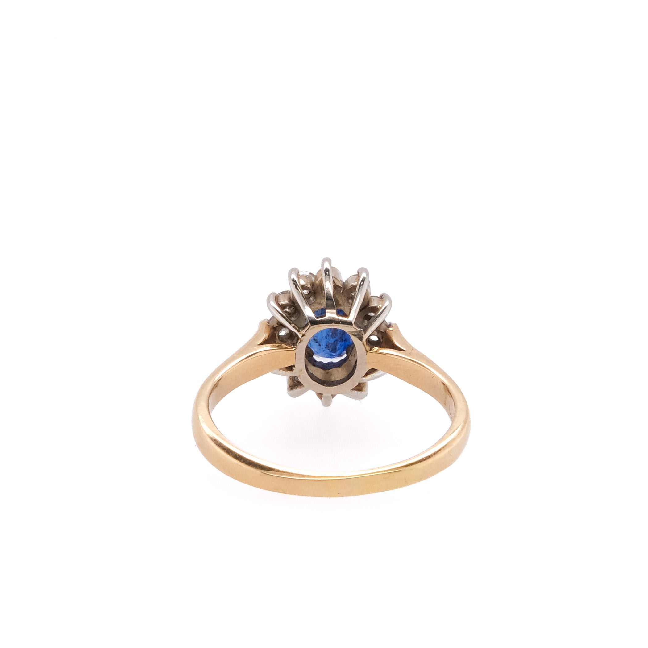 18k Blue Sapphire & Diamond Ring