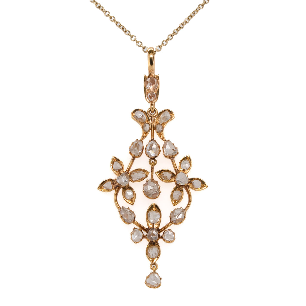 18k Victorian Diamond Pendant