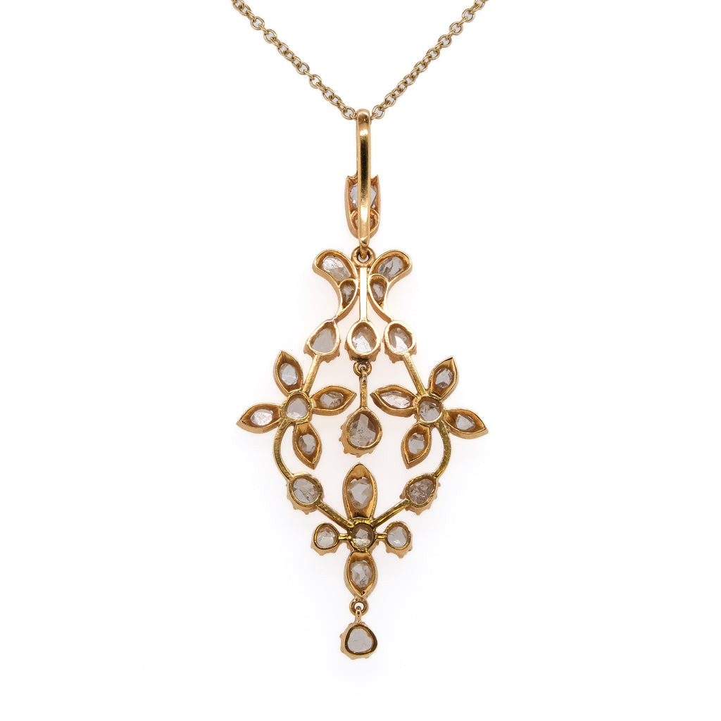 18k Victorian Diamond Pendant