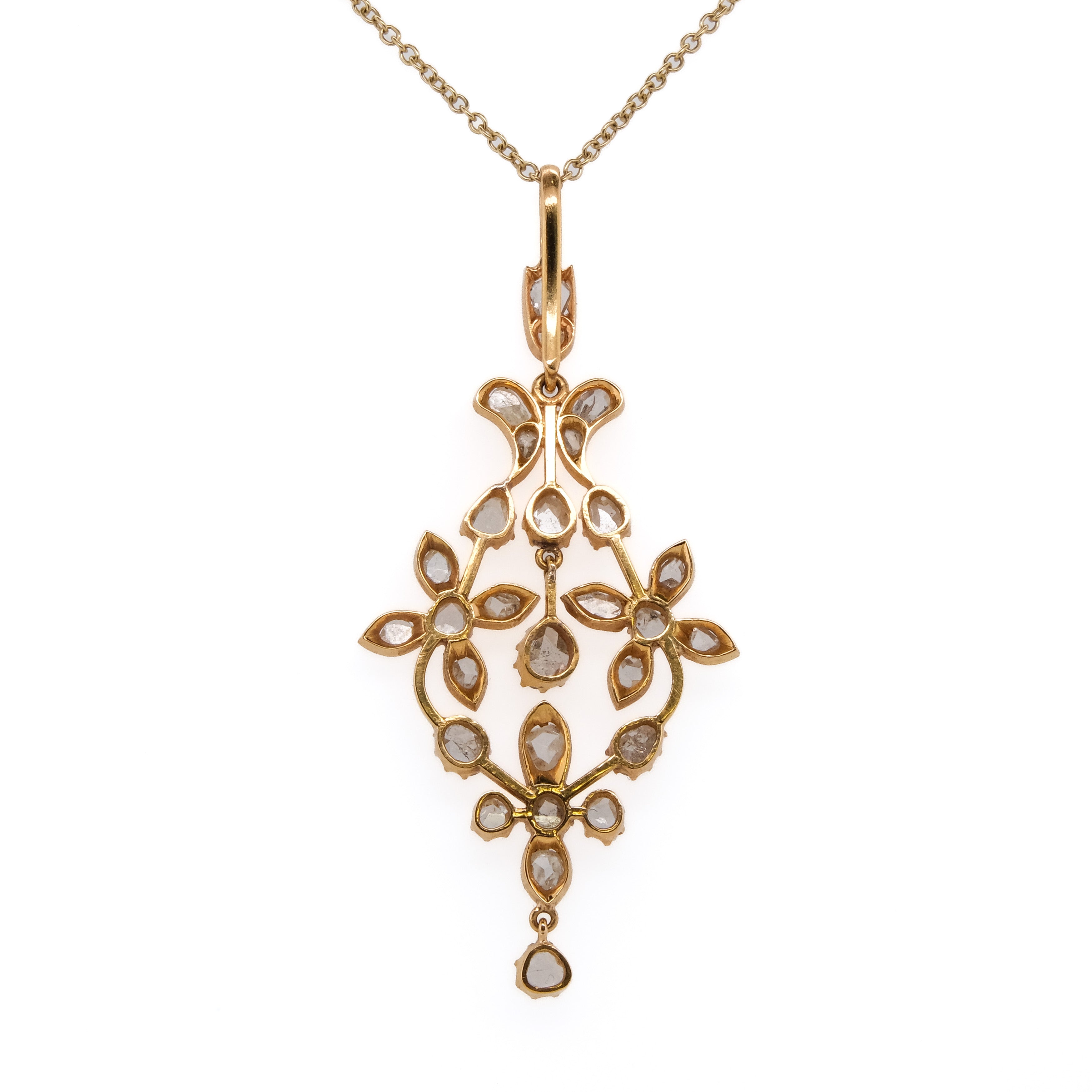 18k Victorian Diamond Pendant