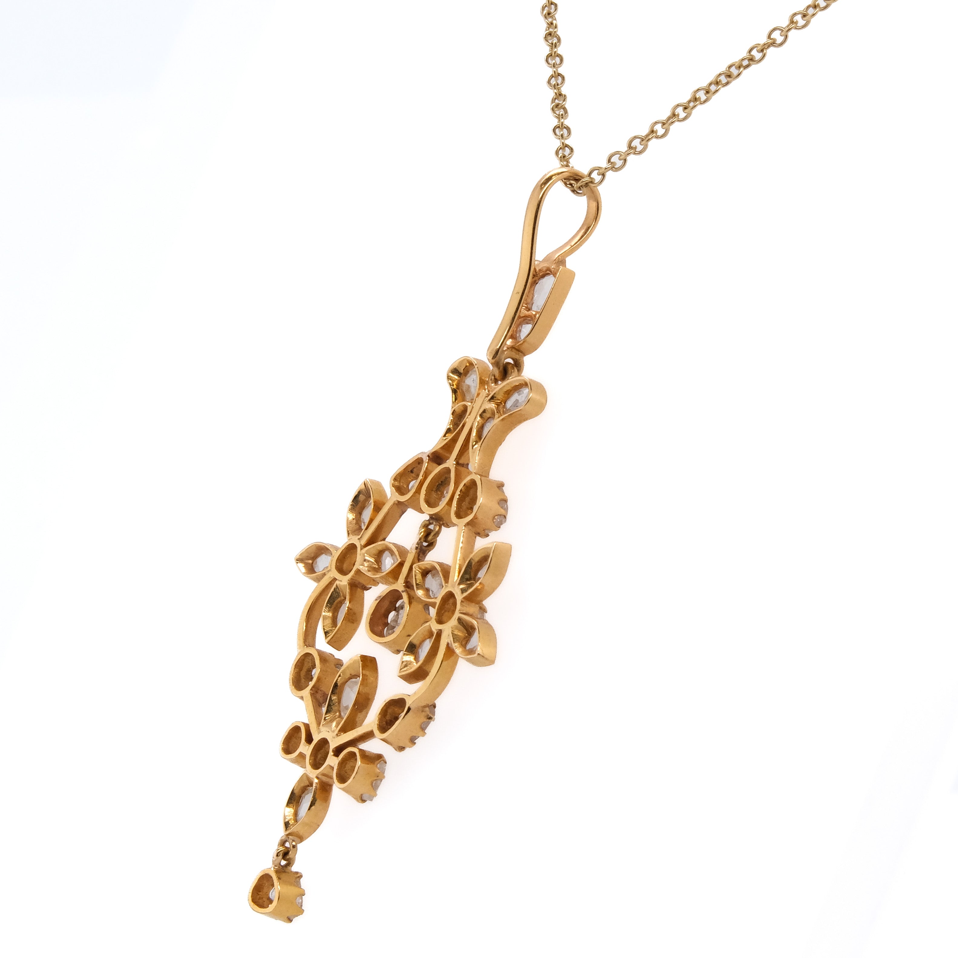 18k Victorian Diamond Pendant