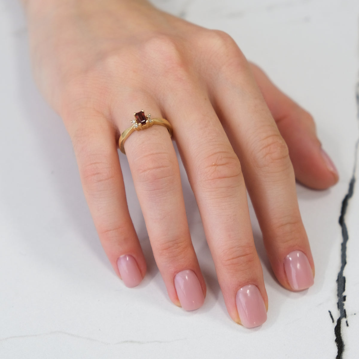 14k Garnet Ring