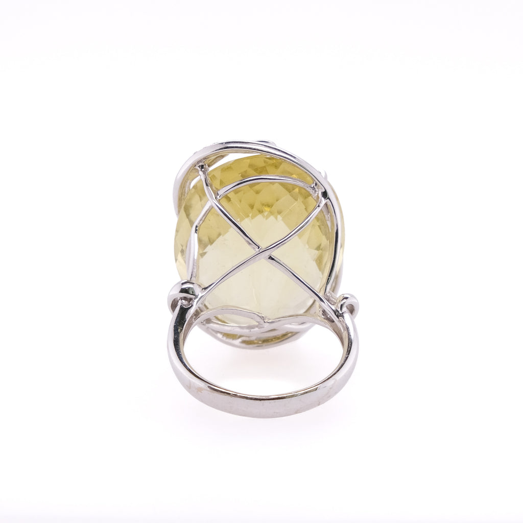 18k Citrine & Diamond Ring