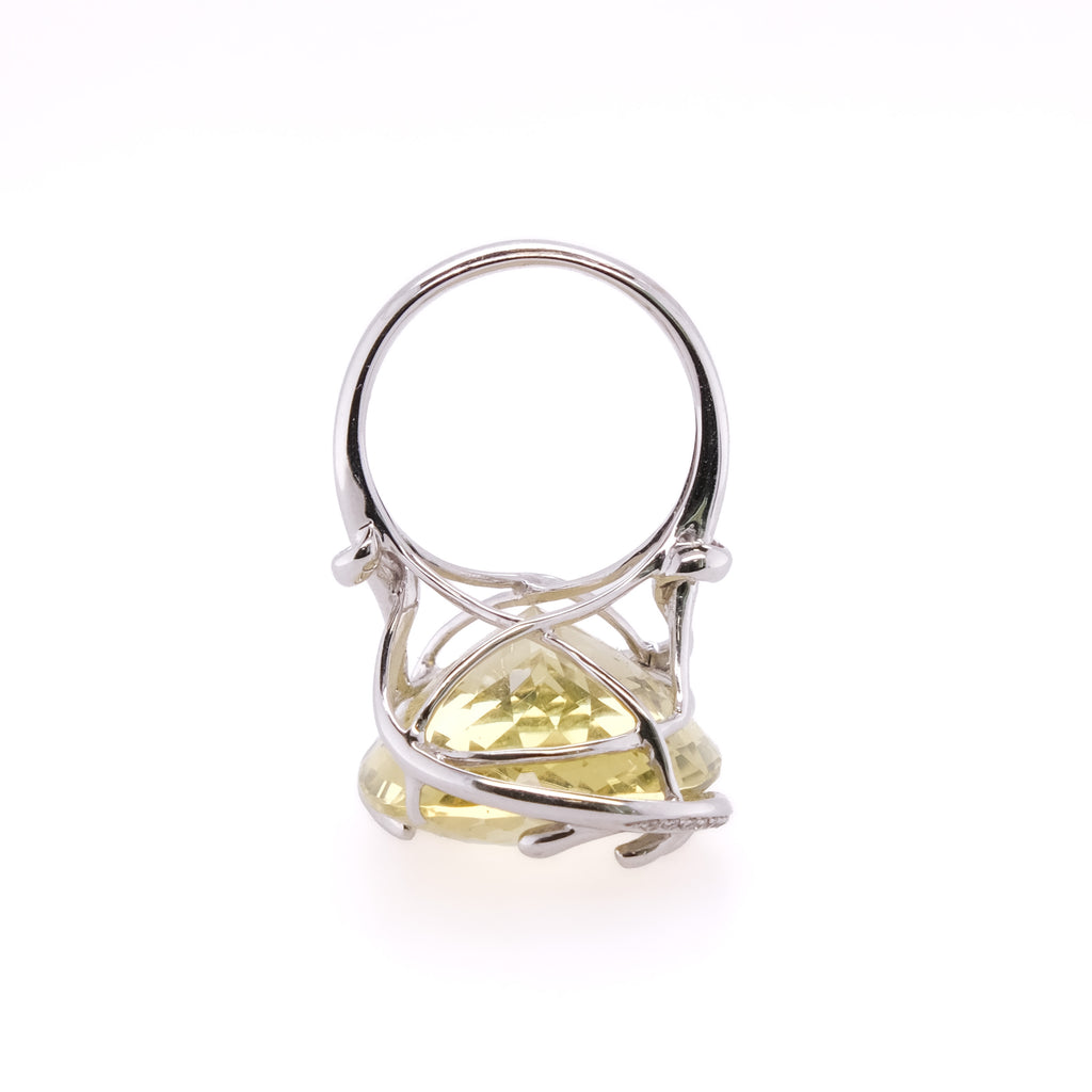 18k Citrine & Diamond Ring