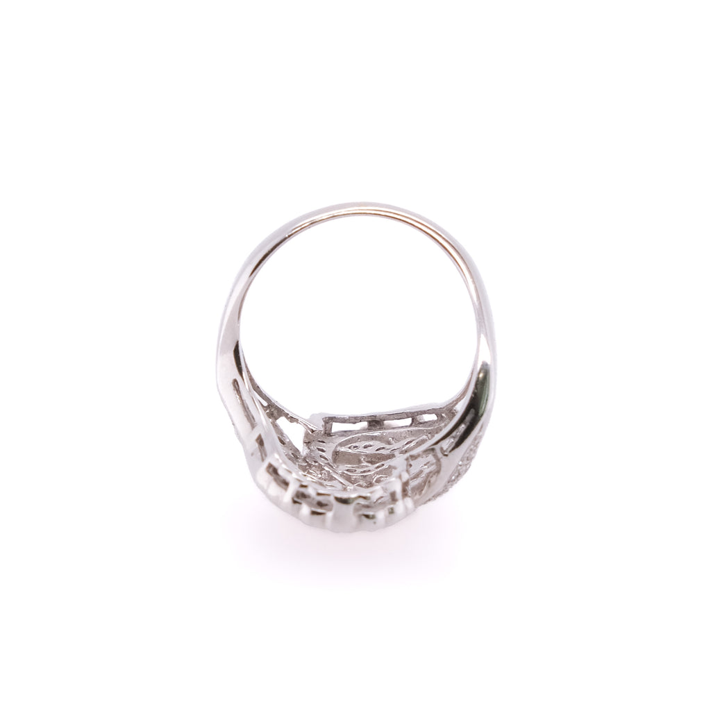 18k Filigree Style Diamond Ring