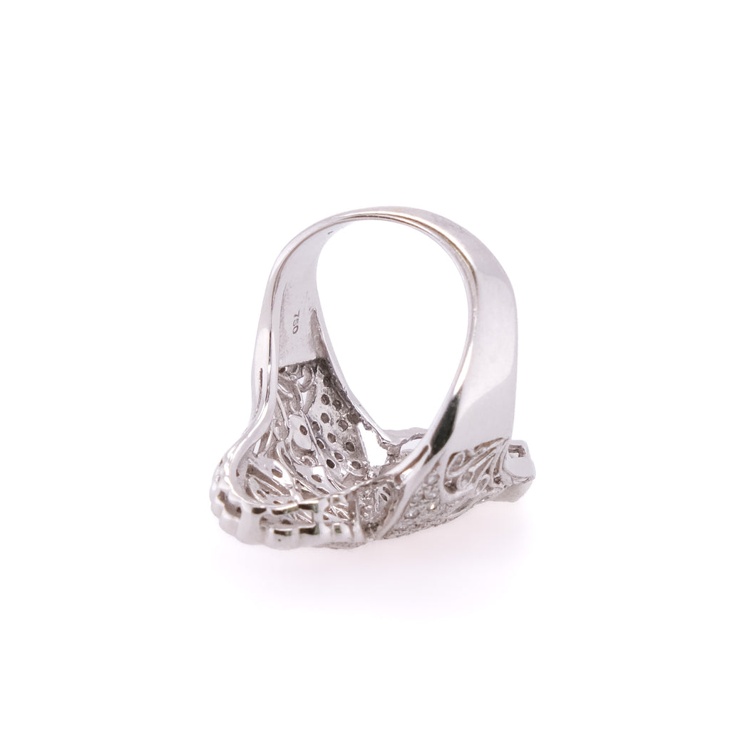 18k Filigree Style Diamond Ring