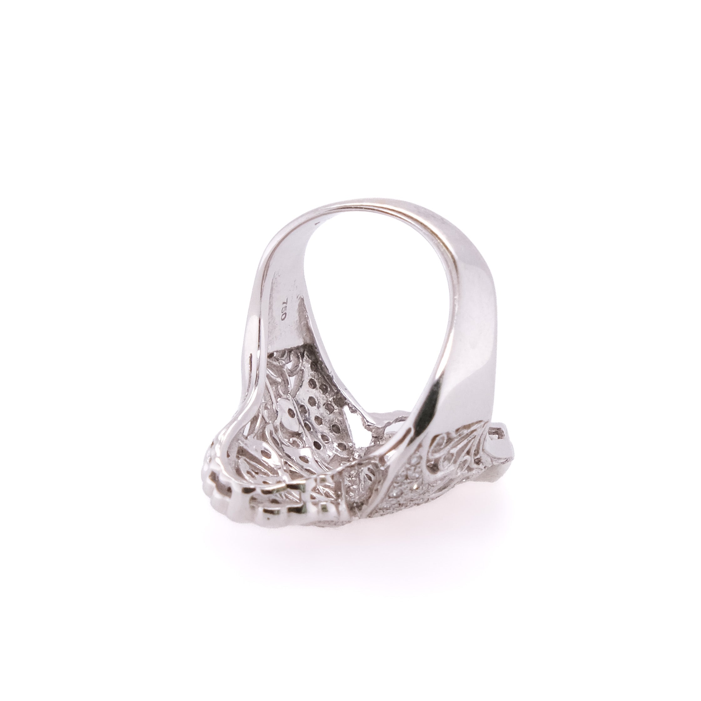 18k Filigree Style Diamond Ring