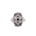 18k Sapphire & Diamond Ring