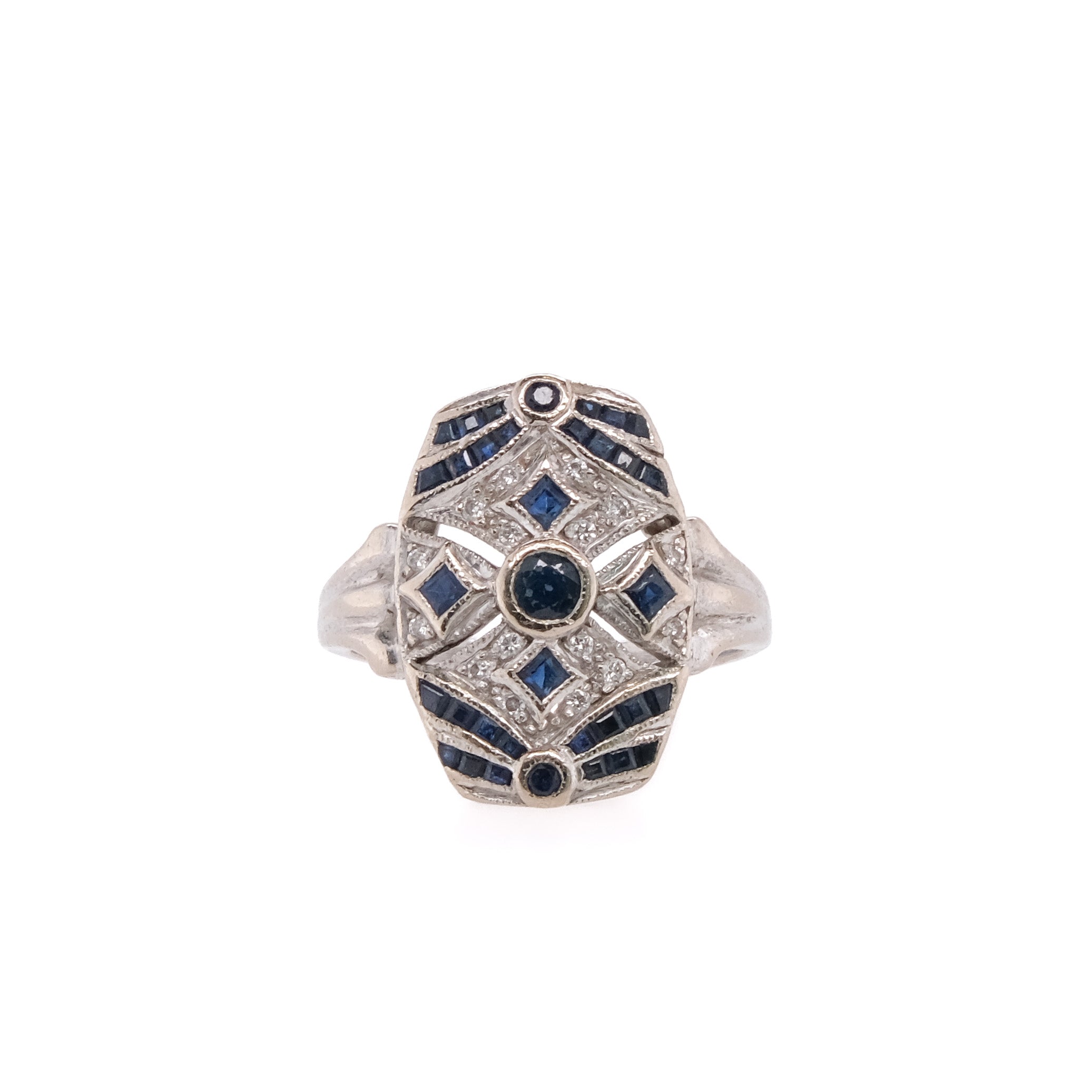 18k Sapphire & Diamond Ring
