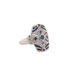 18k Sapphire & Diamond Ring