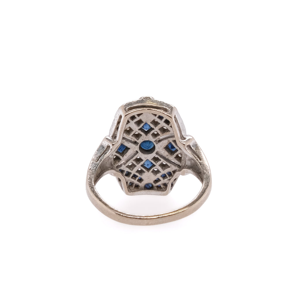 18k Sapphire & Diamond Ring
