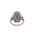 18k Sapphire & Diamond Ring
