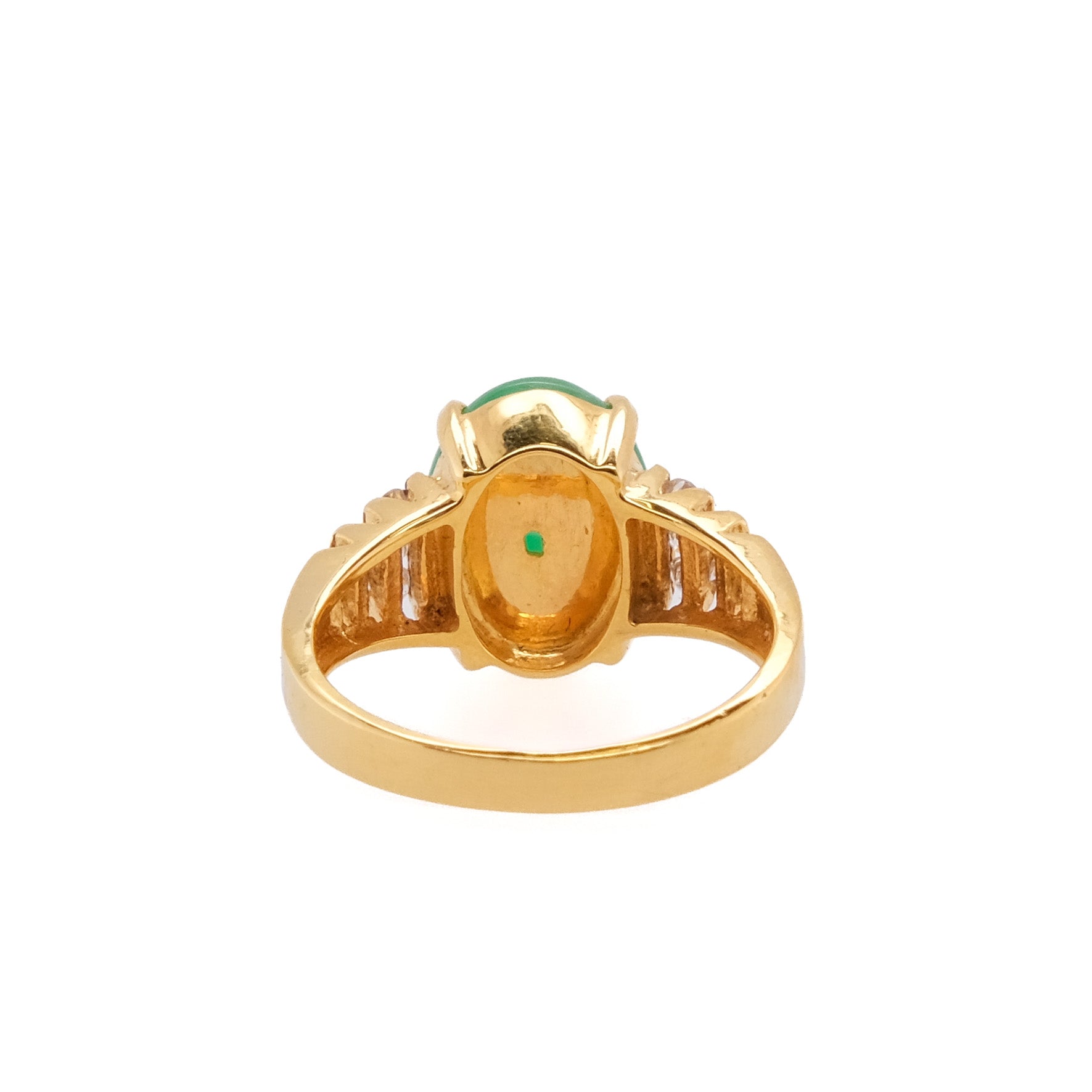 18k Jade & Diamond Ring
