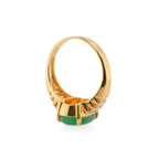 18k Jade & Diamond Ring
