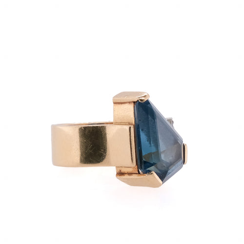 14k Blue Topaz Ring