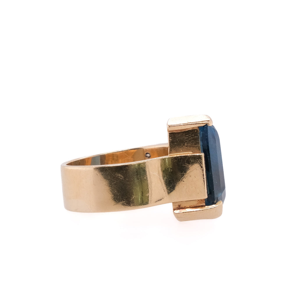 14k Blue Topaz Ring