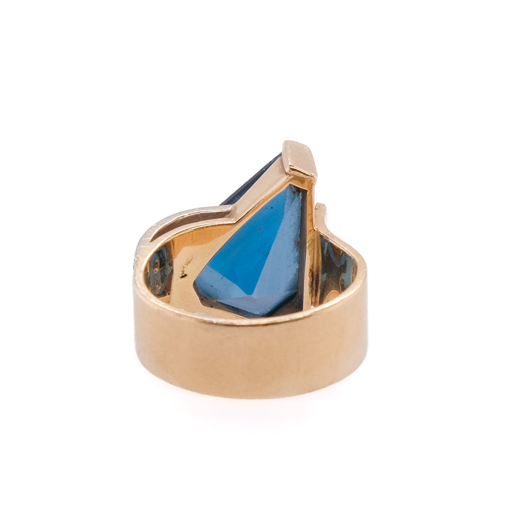 14k Blue Topaz Ring