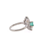 18k Emerald & Diamond Ring