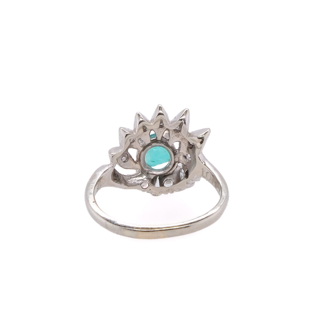 18k Emerald & Diamond Ring
