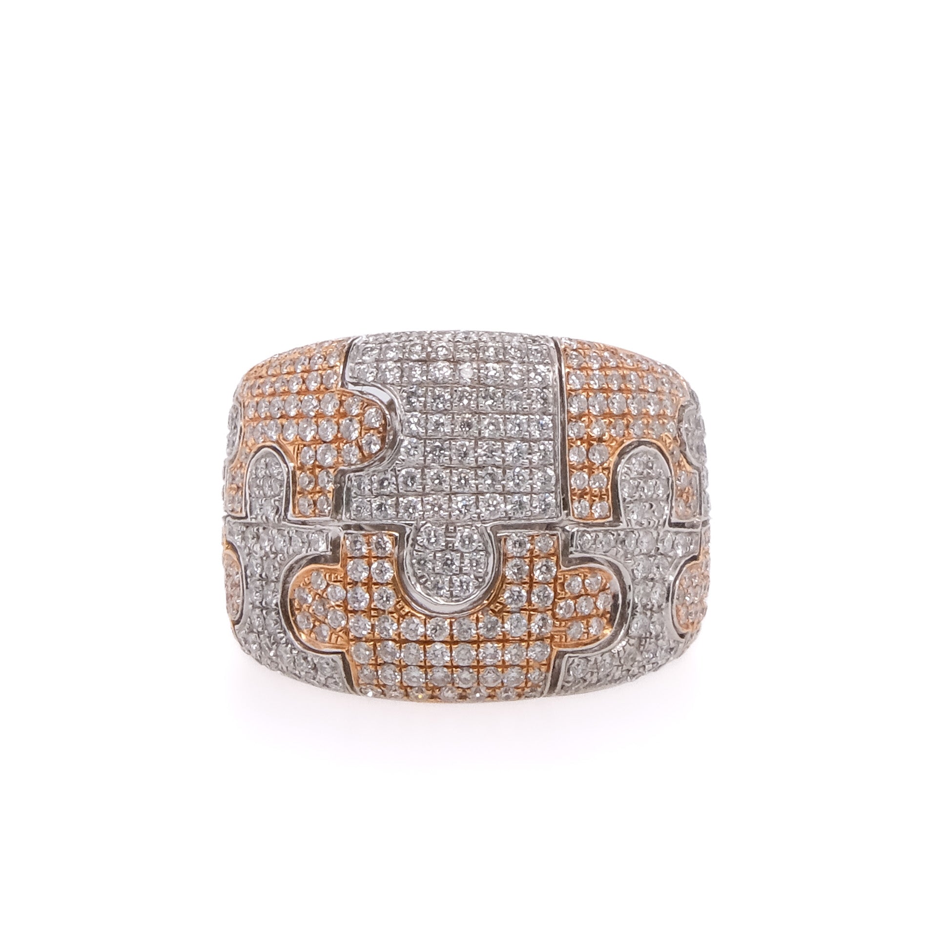 18k Diamond Puzzle Ring