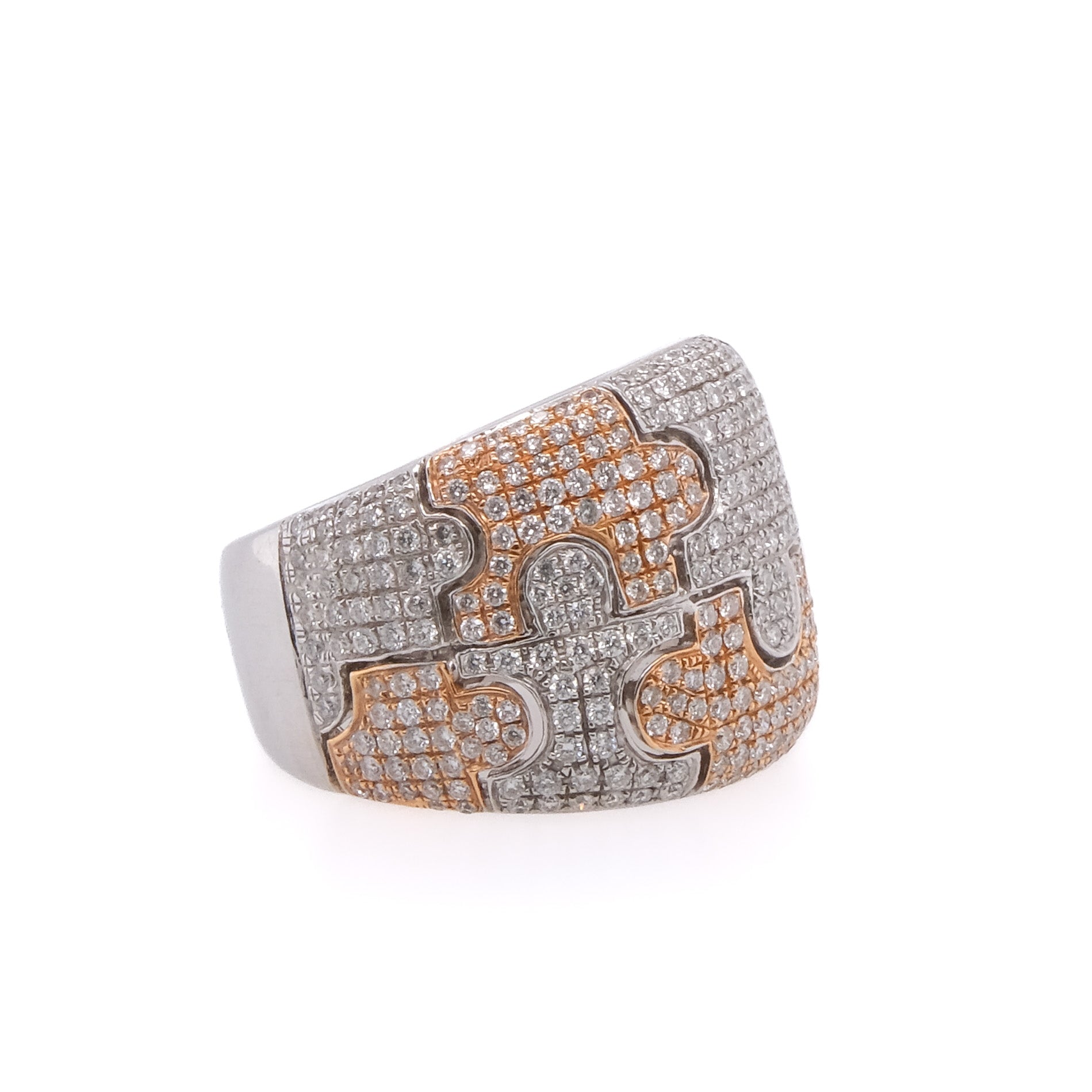 18k Diamond Puzzle Ring