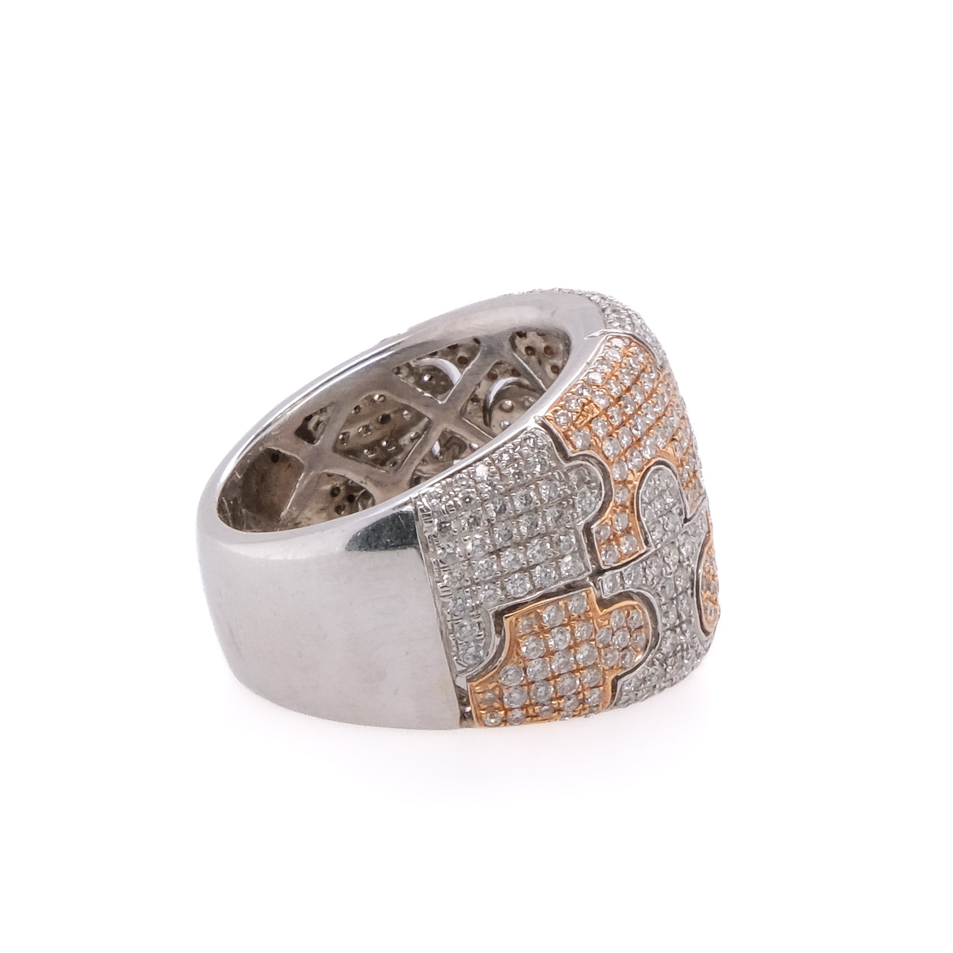 18k Diamond Puzzle Ring