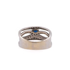 18k Blue Sapphire & Diamond Ring