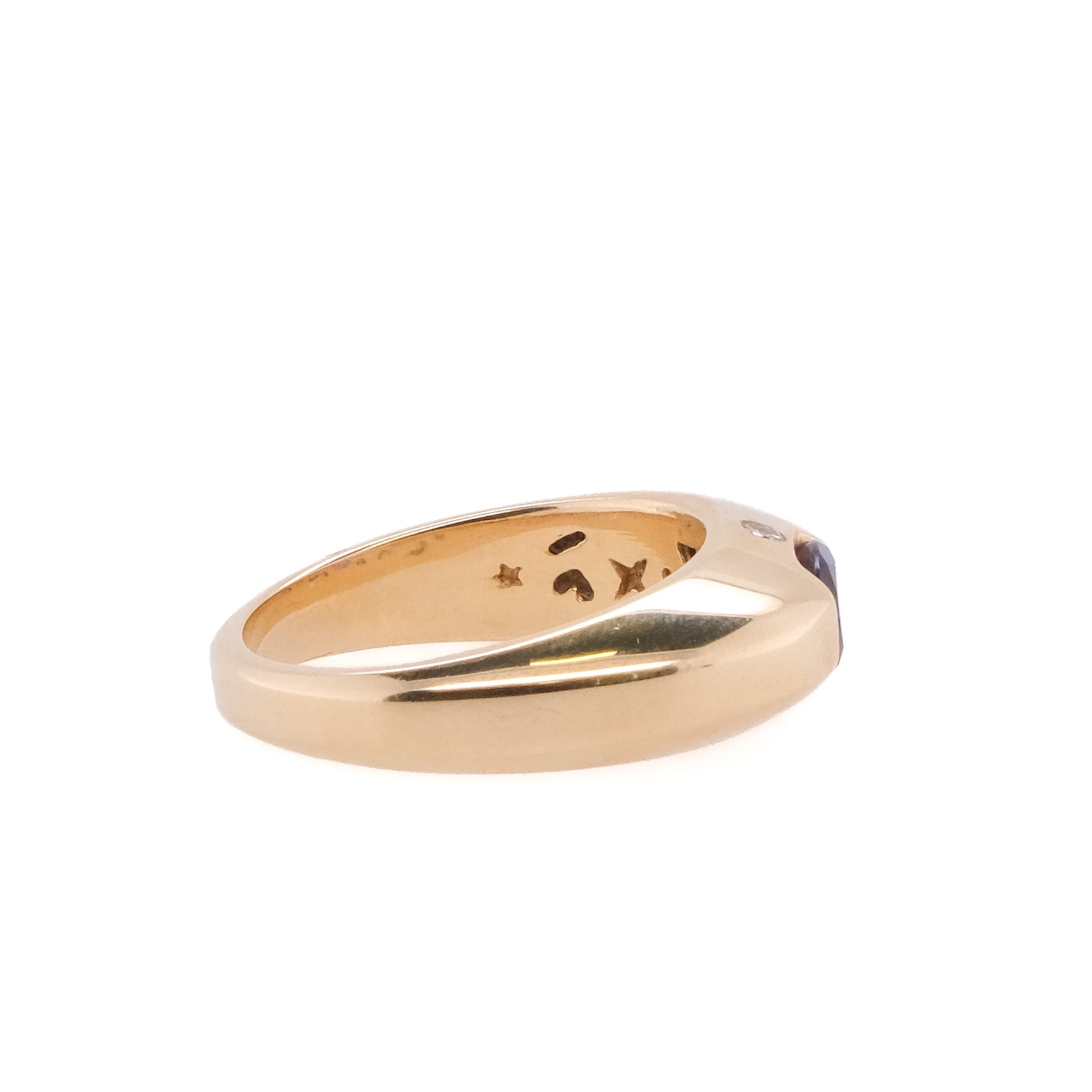 14k Amethyst & Diamond Ring