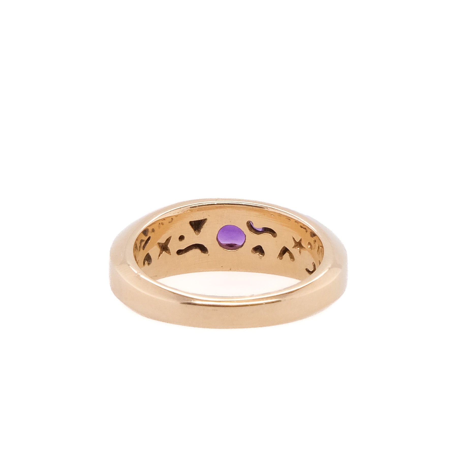 14k Amethyst & Diamond Ring