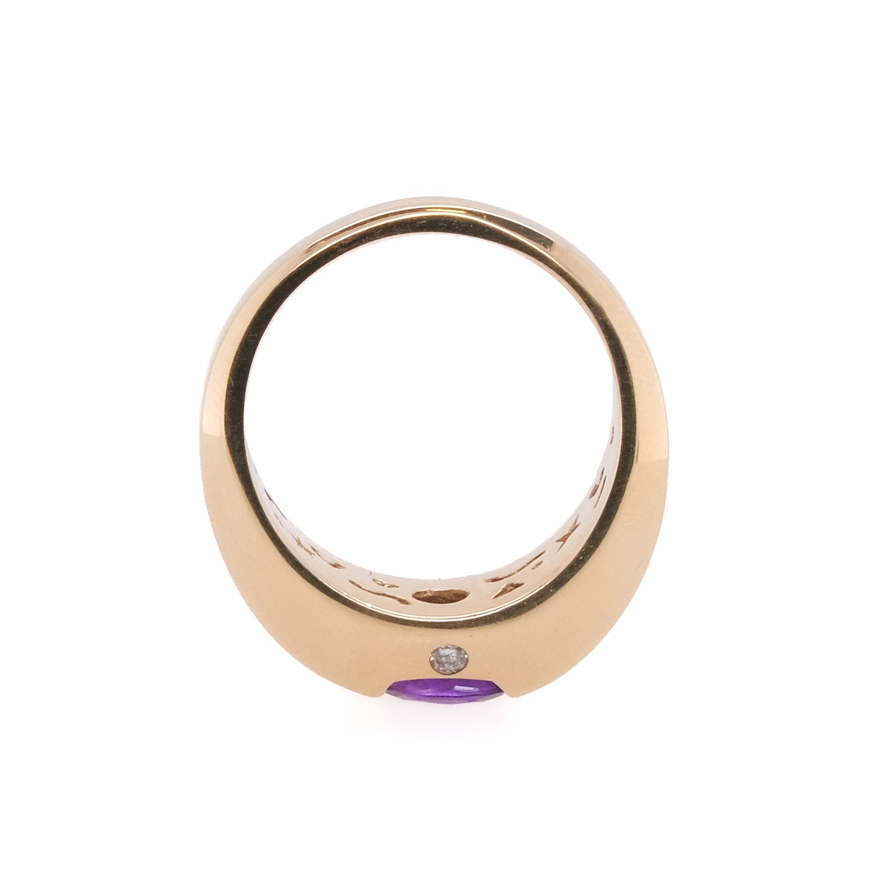 14k Amethyst & Diamond Ring