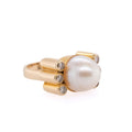 14k Pearl & Diamond Ring