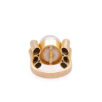 14k Pearl & Diamond Ring