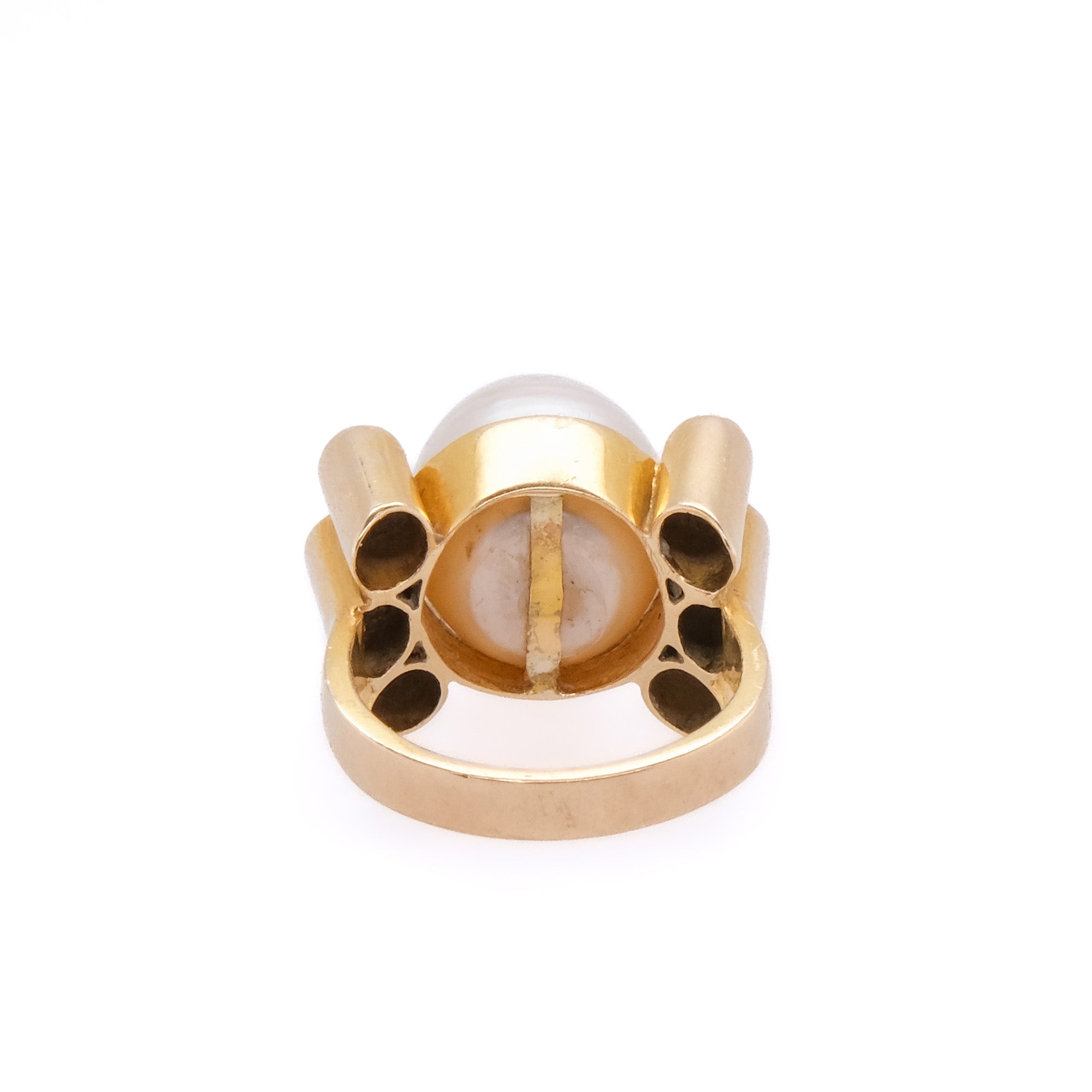 14k Pearl & Diamond Ring