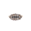 18k Sapphire & Diamond Art Deco Ring
