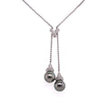 14k Pearl & Diamond Necklace